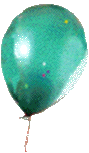 Green Birthday balloon