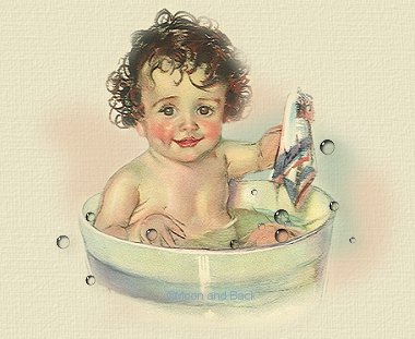 The cute poem is perfect for this adorable baby.  If she could, she would spell bath time F-U-N- Time. :o)